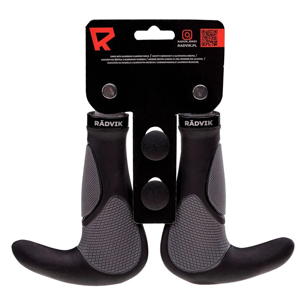 Radvik 2grip Styrehandtag, Black / grey, 140mm Radvik 2grip Styrehandtag, Black / grey, 140mm