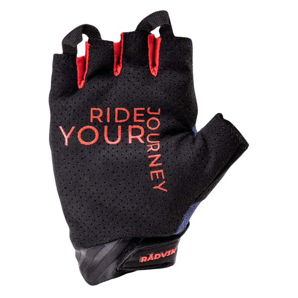 Radvik Cutort Korta Handskar, Medieval blue / racing red