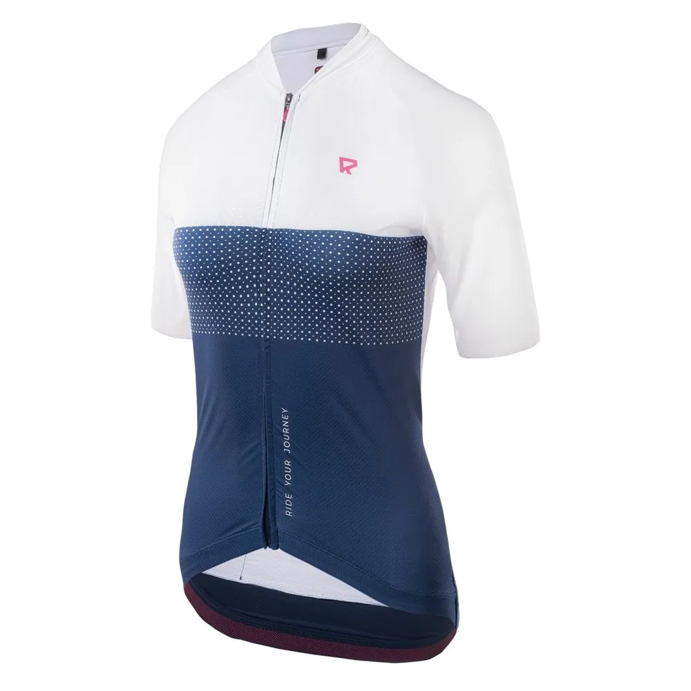 Radvik Echo Lds Korta ärmar Cykeltröja, Medieval blue / bright white, L