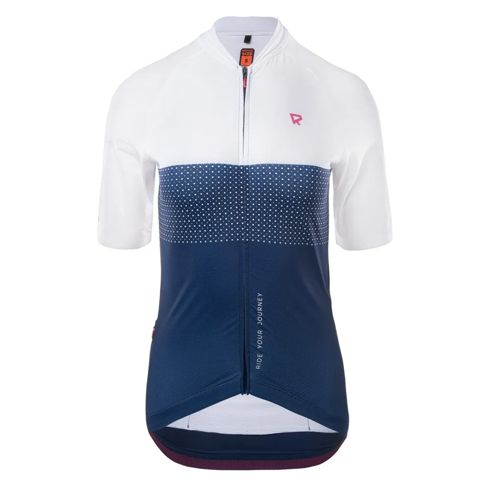 Radvik Echo Lds Korta ärmar Cykeltröja, Medieval blue / bright white, L