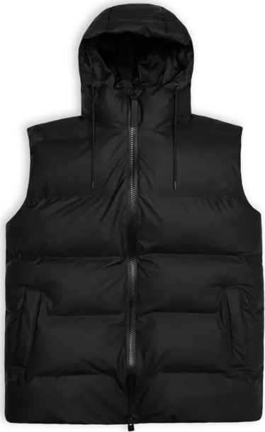Rains Unisex Alta Puffer Vest, Black Rains Unisex Alta Puffer Vest, Black