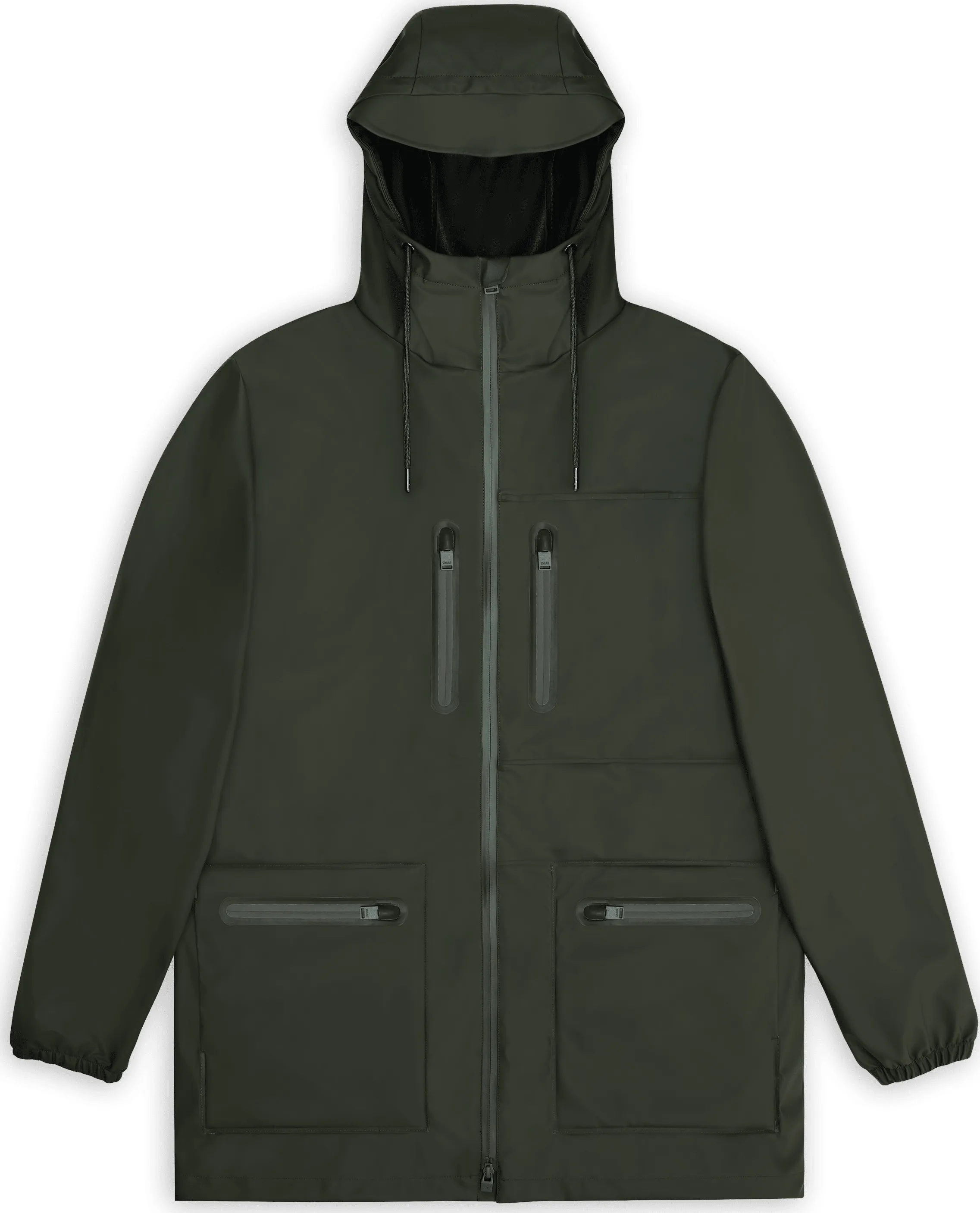 Rains Unisex Cargo Long Jacket