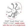 Ram Mounts Tough-strap™ X-grip® Large Styrtelefonhållare, Black, One Size