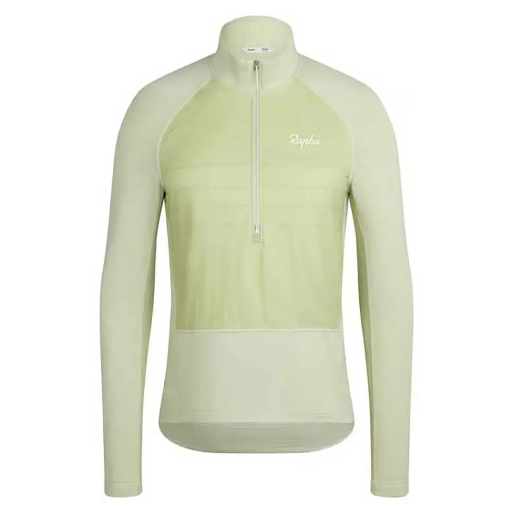 Rapha Explore Zip Neck Tröja, Lint / aloe wash, XXL Rapha Explore Zip Neck Tröja, Lint / aloe wash, XXL