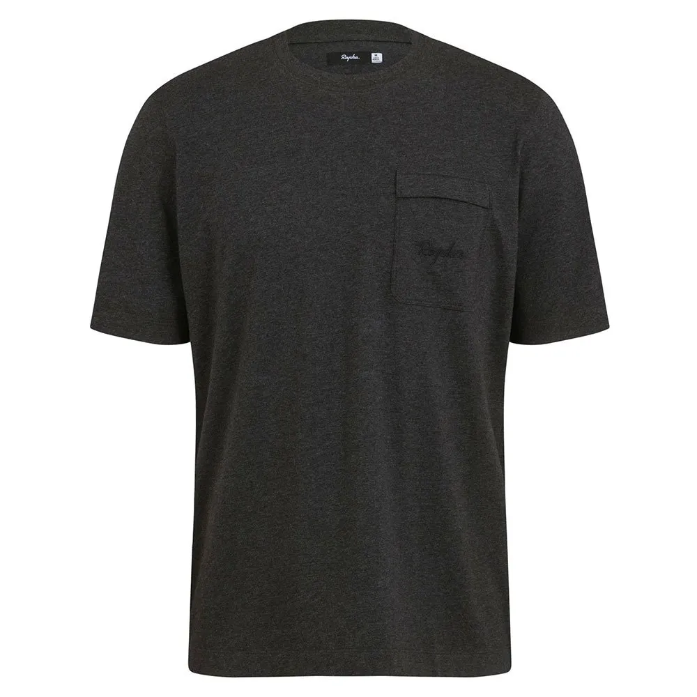 Rapha Logo Pocket Tshirt, Charcoal marl / black, XL