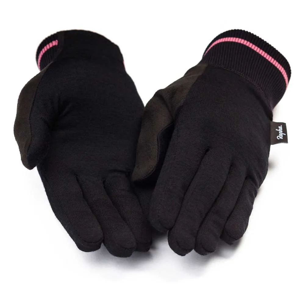 Rapha Merino Liner Handskar, Black / black