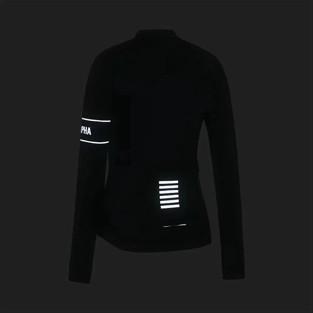 Rapha Pro Team Thermal Long Sleeve Women Jersey, BLW Black Rapha Pro Team Thermal Long Sleeve Women Jersey, BLW Black
