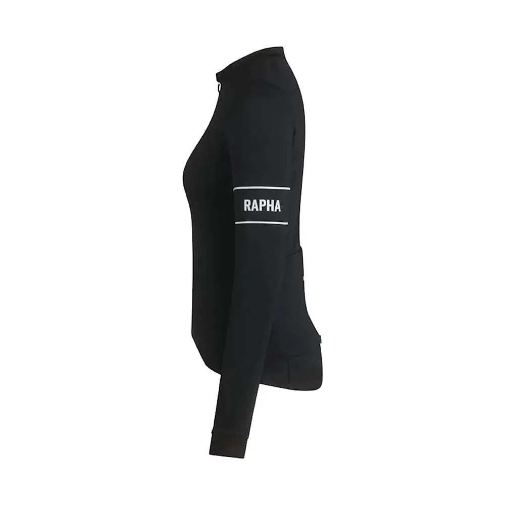 Rapha Pro Team Thermal Long Sleeve Women Jersey, BLW Black Rapha Pro Team Thermal Long Sleeve Women Jersey, BLW Black