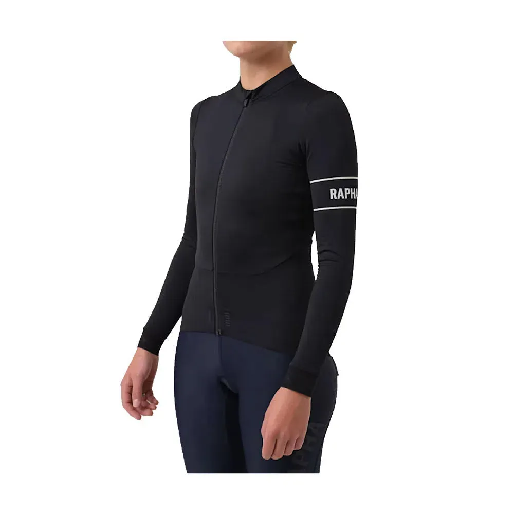 Rapha Pro Team Thermal Long Sleeve Women Jersey, BLW Black Rapha Pro Team Thermal Long Sleeve Women Jersey, BLW Black