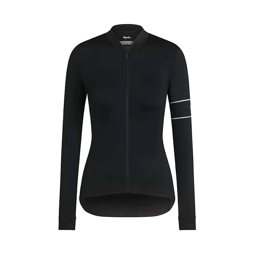 Rapha Pro Team Thermal Long Sleeve Women Jersey, BLW Black Rapha Pro Team Thermal Long Sleeve Women Jersey, BLW Black