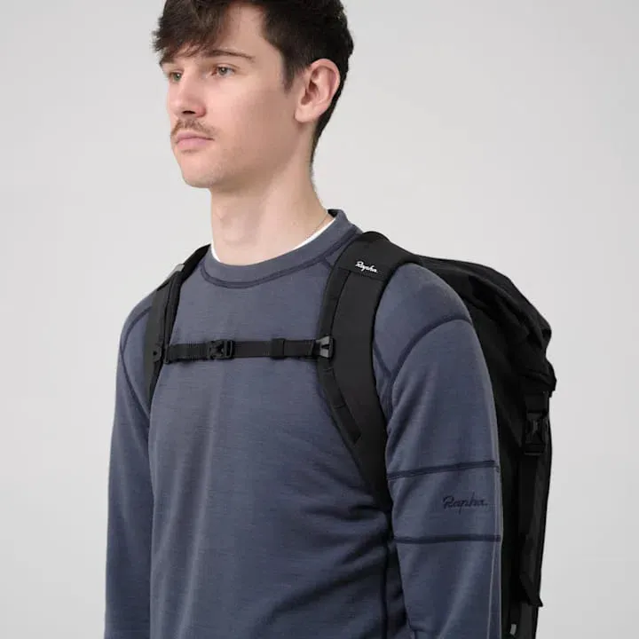 Rapha Roll Top Backpack, Black, One Size