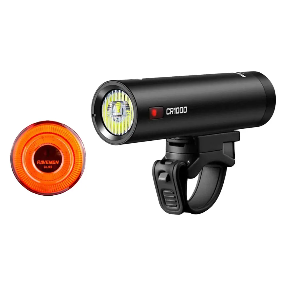 Ravemen Cr1000 / Cl05 Cykellampset, Black, 1000 Lumens