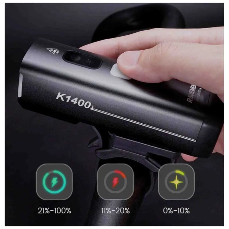 Ravemen K1400 Framlampa, Black, 1400 Lumens