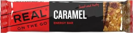 Real turmat Caramell Bar, Sort og rød, 40g