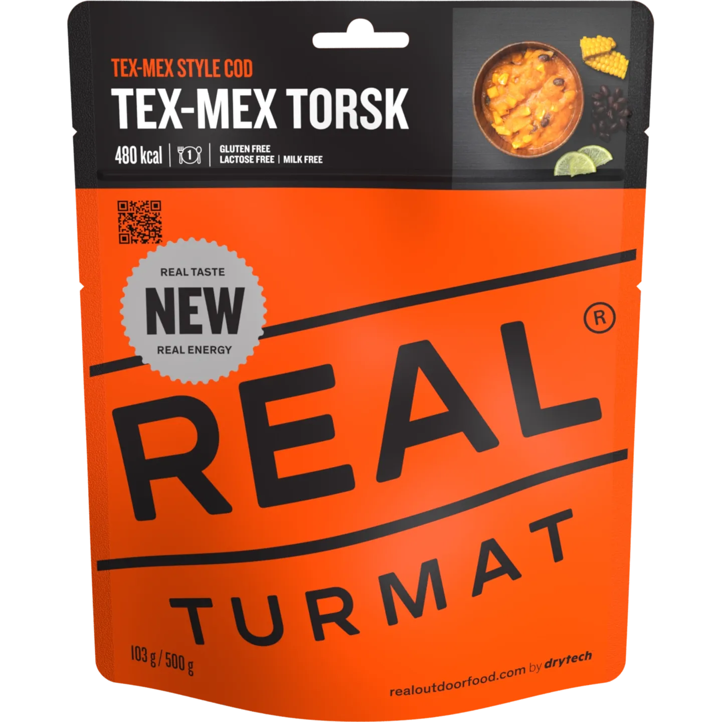 Real turmat Tex-Mex Torsk 500g, Orange, 500g Real turmat Tex-Mex Torsk 500g, Orange, 500g