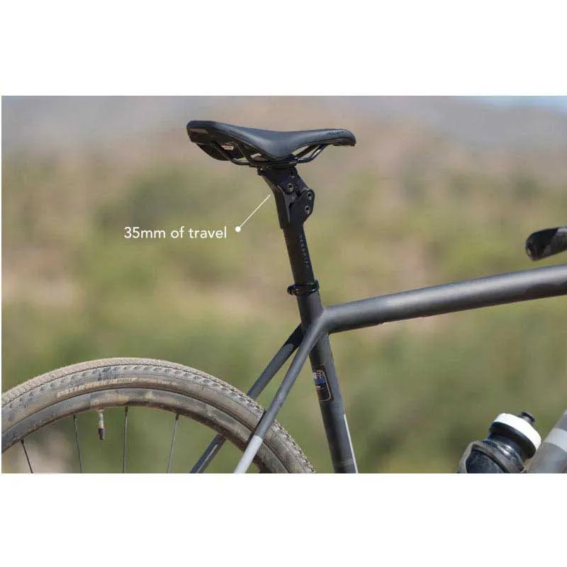 Redshift Shockstop Pro Endurance Sadelstolpe, Black, 350mm, 27.2mm