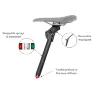 Redshift Shockstop Pro Endurance Sadelstolpe, Black, 350mm, 27.2mm