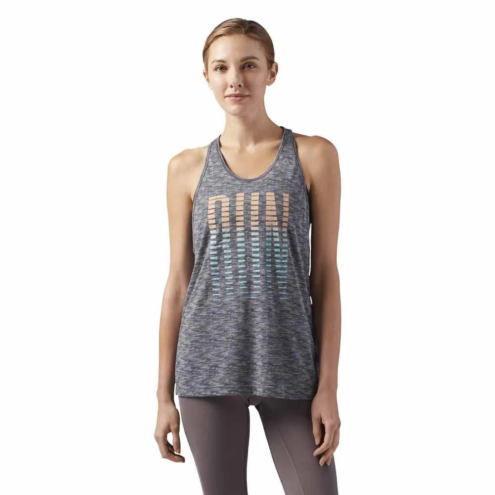 Reebok Burnout Trend ärmlös T-shirt female, Dark grey heather Reebok Burnout Trend ärmlös T-shirt female, Dark grey heather
