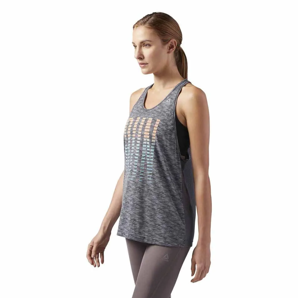 Reebok Burnout Trend ärmlös T-shirt female, Dark grey heather Reebok Burnout Trend ärmlös T-shirt female, Dark grey heather