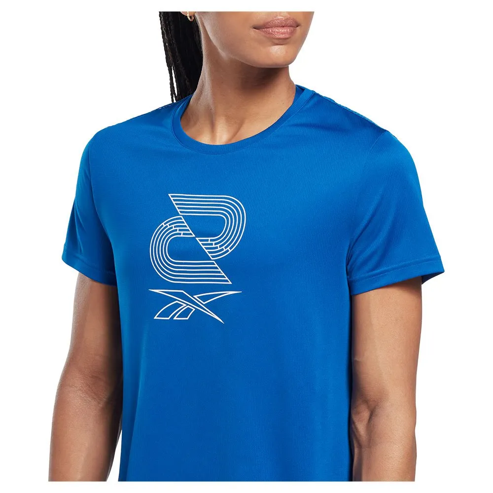 Reebok Speedwick Graphic T-shirt Med Korta ärmar female, Vector blue Reebok Speedwick Graphic T-shirt Med Korta ärmar female, Vector blue