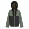 Regatta Hanleigh Jacka, Black / agave green, 7-8Y