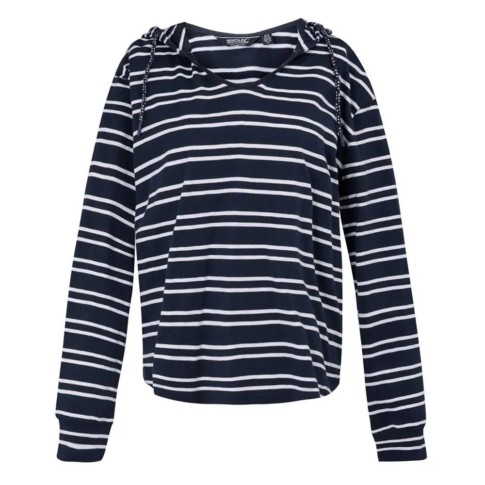 Regatta Minerve T-shirt Med Lång ärm, Navy / white