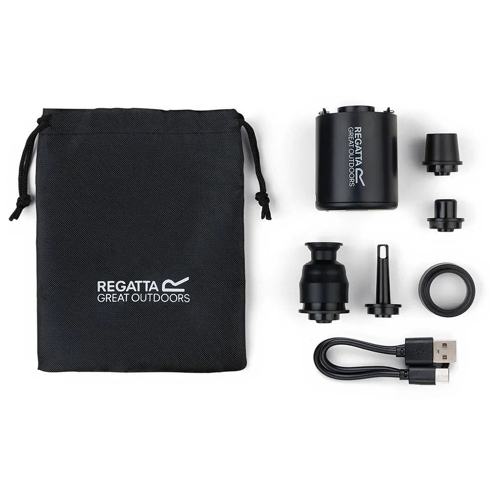 Regatta Recharge Mini Elektrisk Luftpump, Black