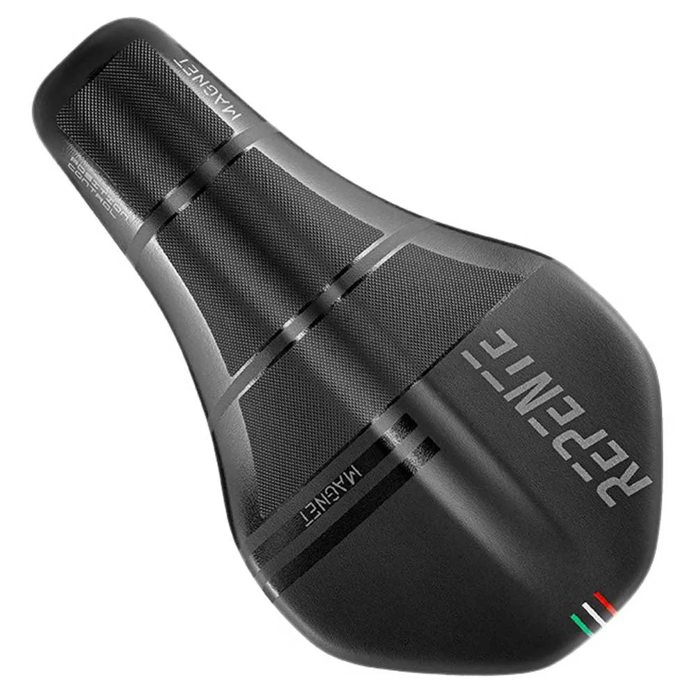REPENTE Magnet Cykelsadel, Black / silver, 140mm