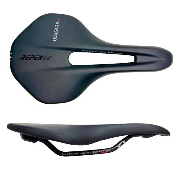 REPENTE Quasar S Steel 2.0 Cykelsadel, Black, 142 x 260mm