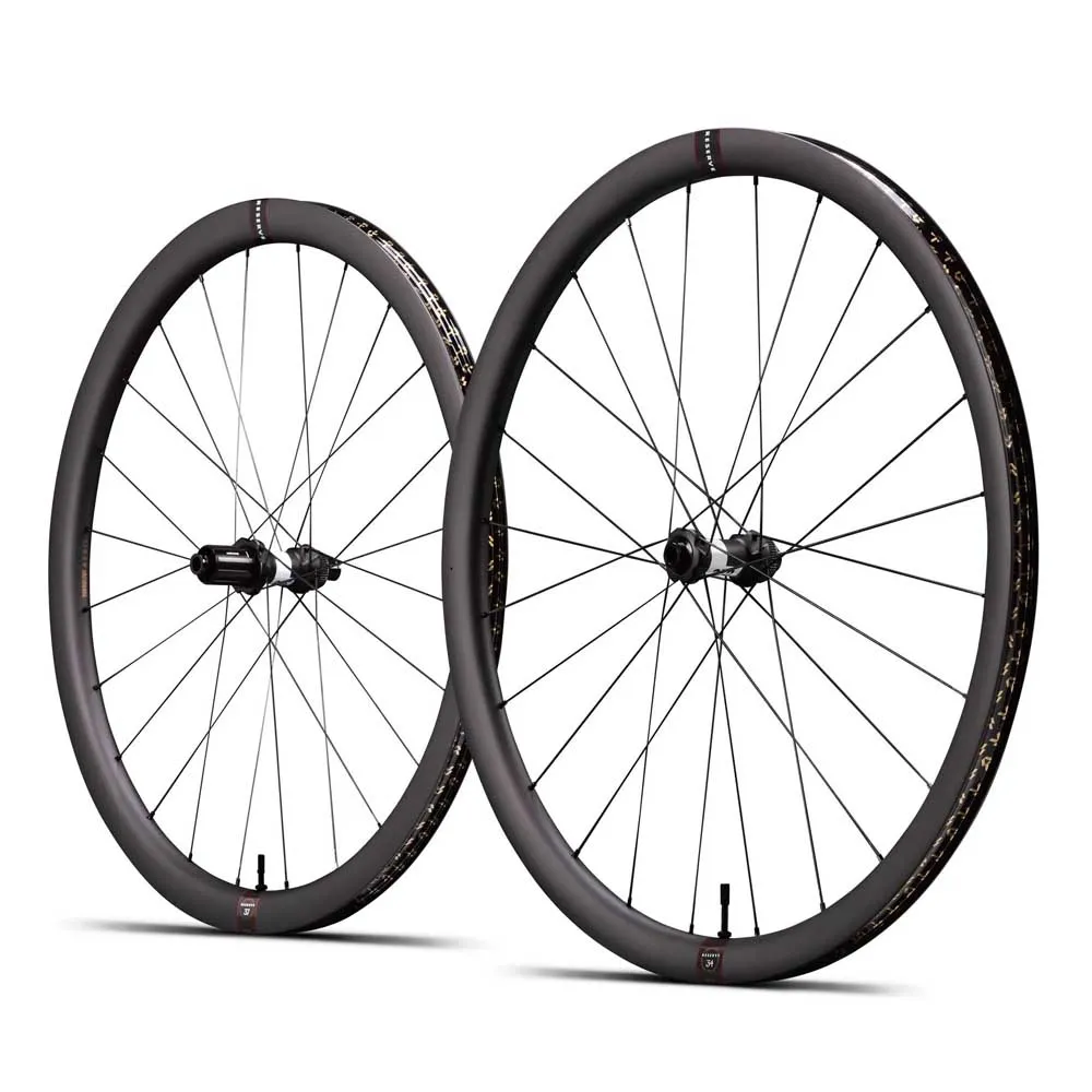 Reserve 34/37 Dt240 Ta Cl Disc Tubeless Landsvägshjulset, Black, 12 x 100/12 x 142mm, Shimano HG