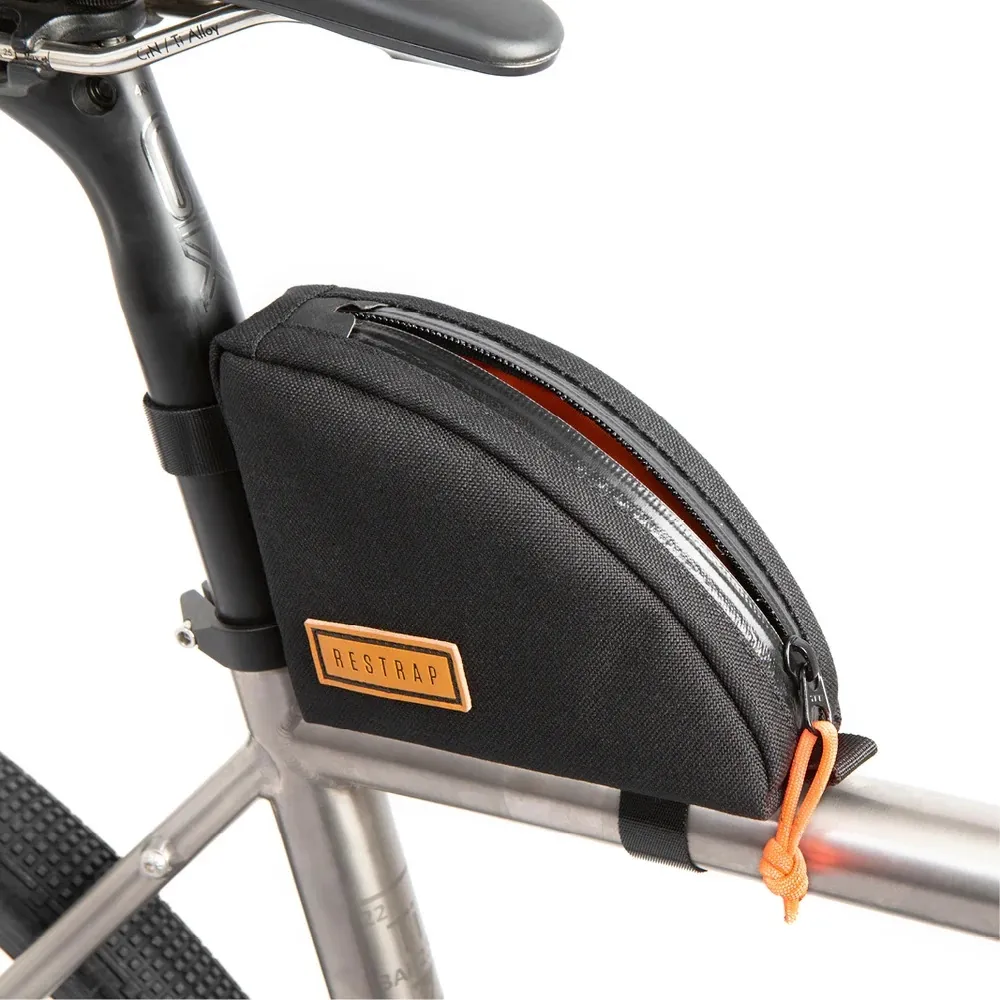 Restrap Rear Top Tube Bag, Black, One Size Restrap Rear Top Tube Bag, Black, One Size
