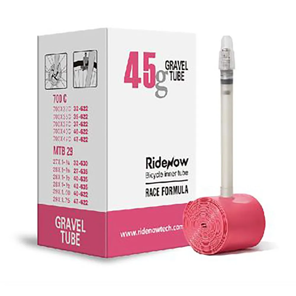 RideNow Tpu Gravel Presta 65 Mm Innerslang, Pink, 700C, 32-47