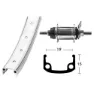 RideWill Rt Shimano 1s Coaster Brake Bakhjul, Silver, 8.5 x 110mm