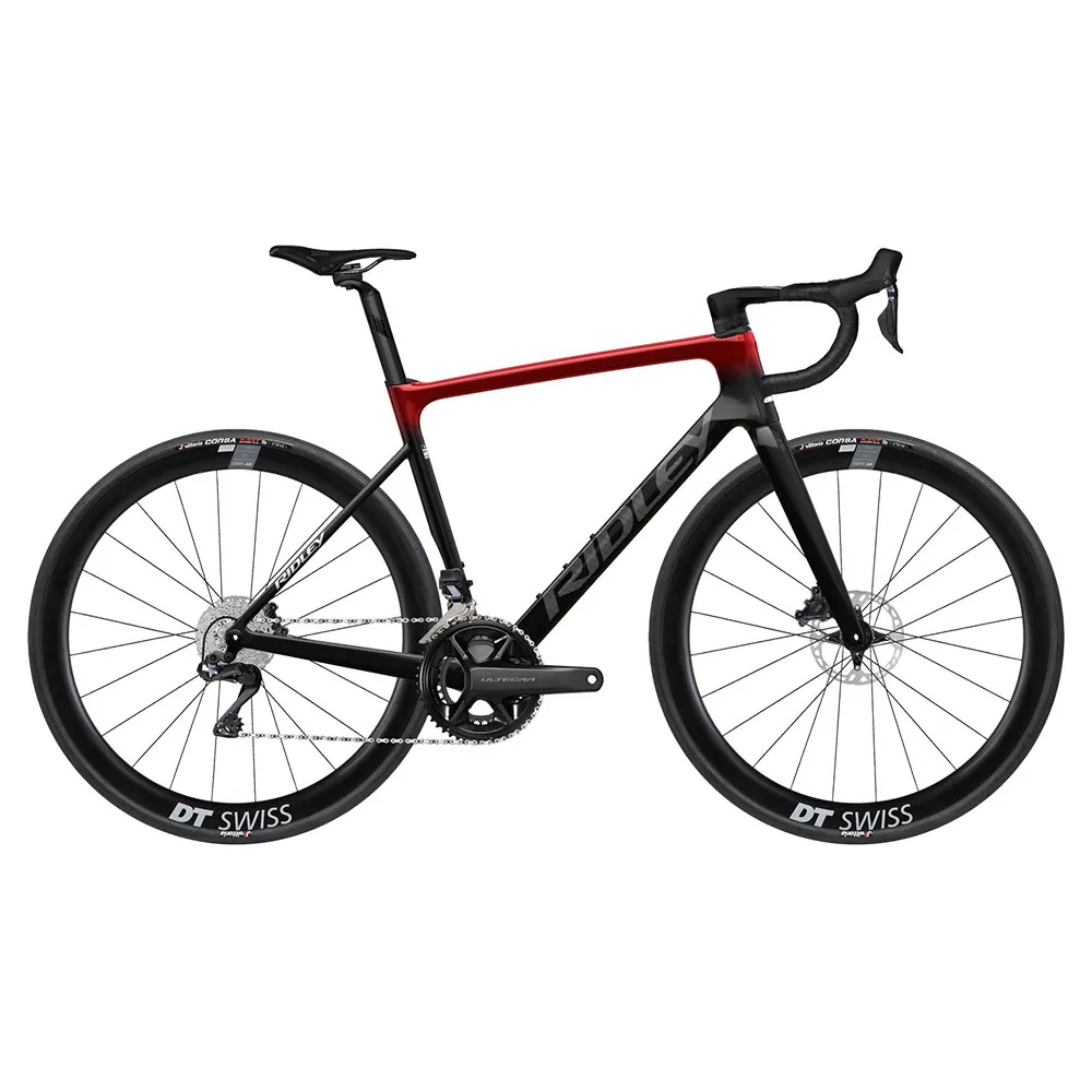 Ridley Falcn Ultegra Di2 2025 Racercykel, Ud carbon / candy red metallic / silver Ridley Falcn Ultegra Di2 2025 Racercykel, Ud carbon / candy red metallic / silver