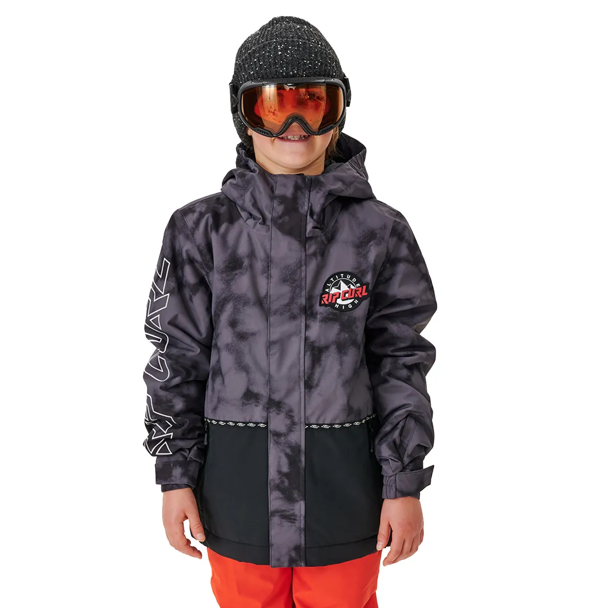 Rip Curl Kids' Olly Snow Jacket, Black/Grey, 16 Rip Curl Kids' Olly Snow Jacket, Black/Grey, 16