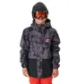 Rip Curl Kids' Olly Snow Jacket, Black/Grey, 16