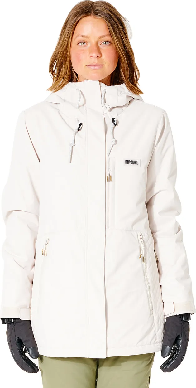 Rip Curl Women's Apres Heat Seeker Snow Jacket, Moonbeam Rip Curl Women's Apres Heat Seeker Snow Jacket, Moonbeam