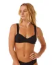 Rip Curl Women's Classic Surf D-DD Bikini Top, Black, L