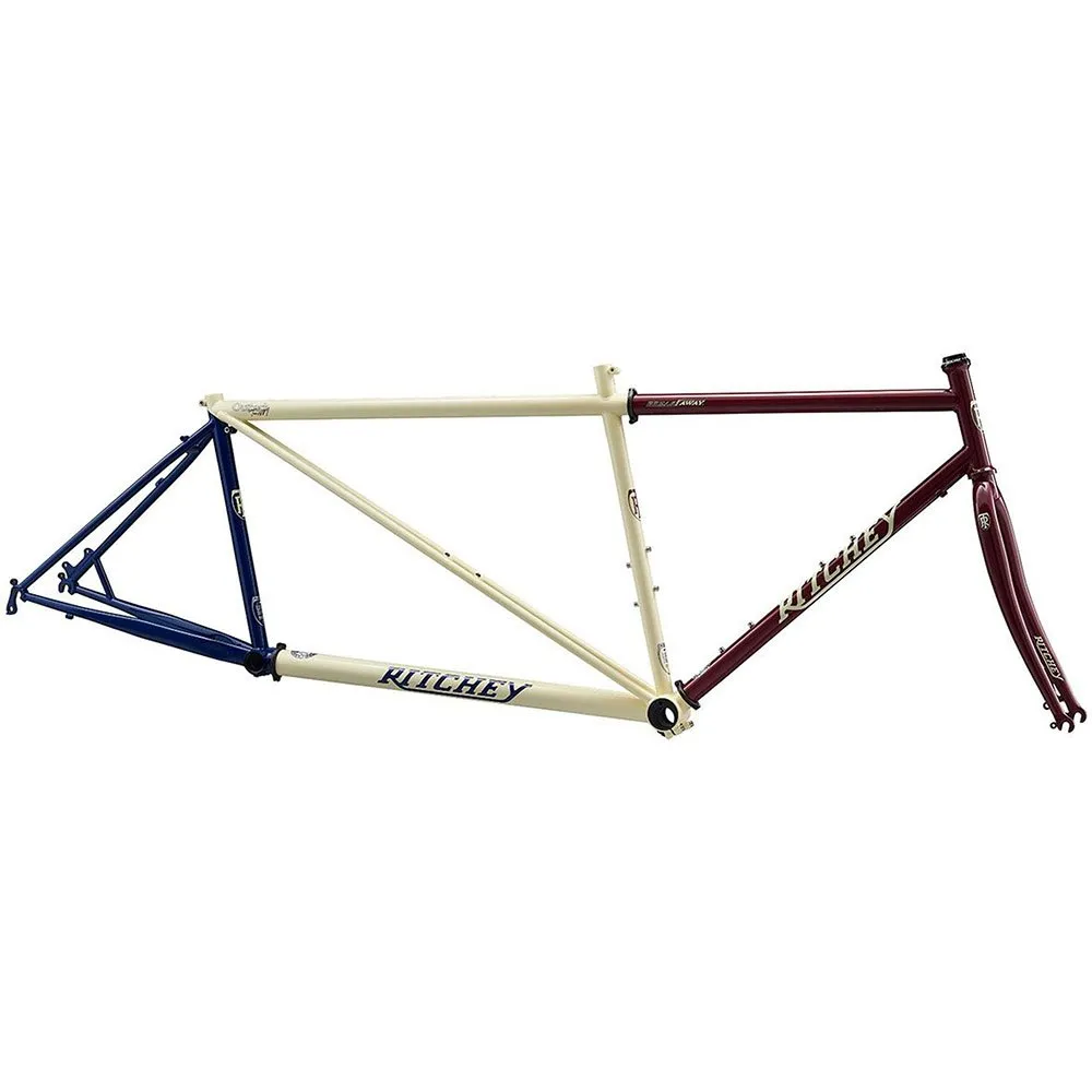 Ritchey Bab Outback Tandm 2023 Stads Cykelram, Merlot / creme / indigo, L