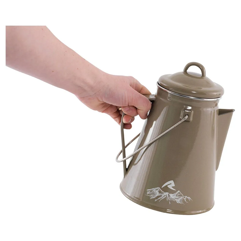 Robens Tongass Enamel 2.1l Vattenkokare, Khaki, One Size