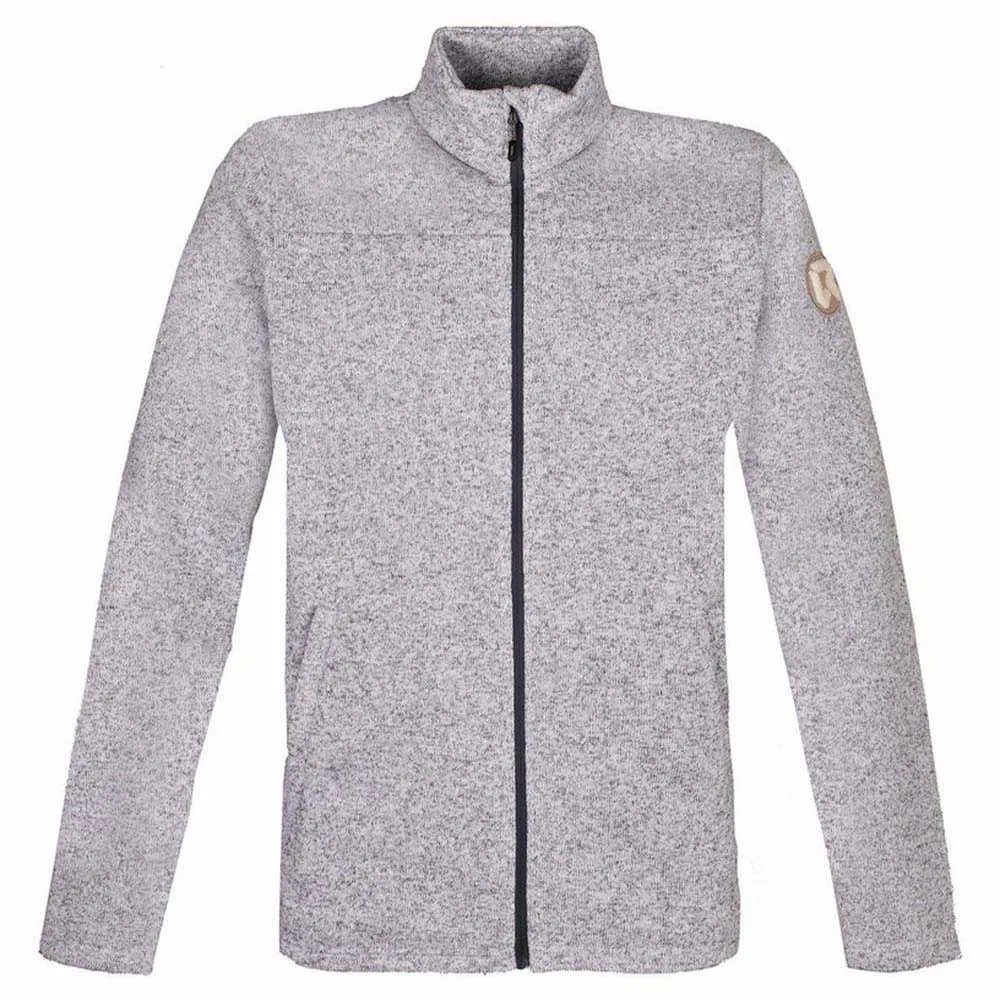 Rock Experience Berna M Mock Neck Fleecejacka Med Dragkedja, Grey melange