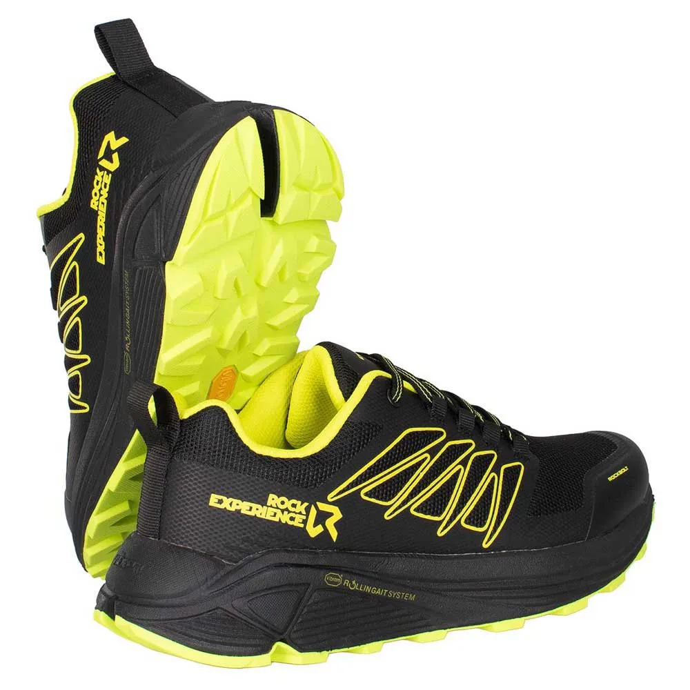 Rock Experience Rockbolt Trailskor male, Ebony / safety yellow Rock Experience Rockbolt Trailskor male, Ebony / safety yellow