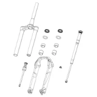 Rock Shox 27/29 Ultimate 38 Mm D1+ 2024+ Boxxer Electric Red Klistermärkesset Rock Shox 27/29 Ultimate 38 Mm D1+ 2024+ Boxxer Electric Red Klistermärkesset