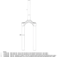 Rock Shox 35 51 Offset Gaffel För Krona/styrrör/överrör-samling Rock Shox 35 51 Offset Gaffel För Krona/styrrör/överrör-samling