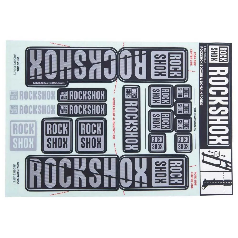 Rock Shox 35 Mm Dual Klistermärkesset, Multicolor, One Size