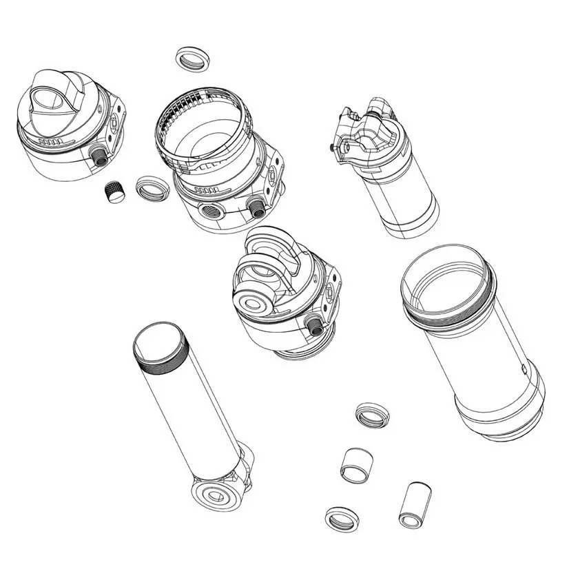 Rock Shox 37.5-45 Mm Sid Luxe Flight Attendant A2+ 2025+ Kit Med Bakre Stötdämpare, Multicolor, One Size