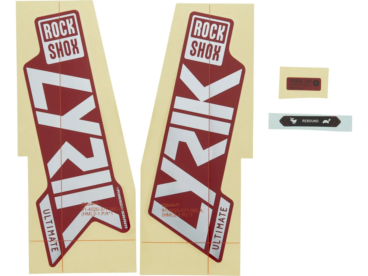 Rock Shox Aufklebersatz für Lyrik Ultimate Modell 2021