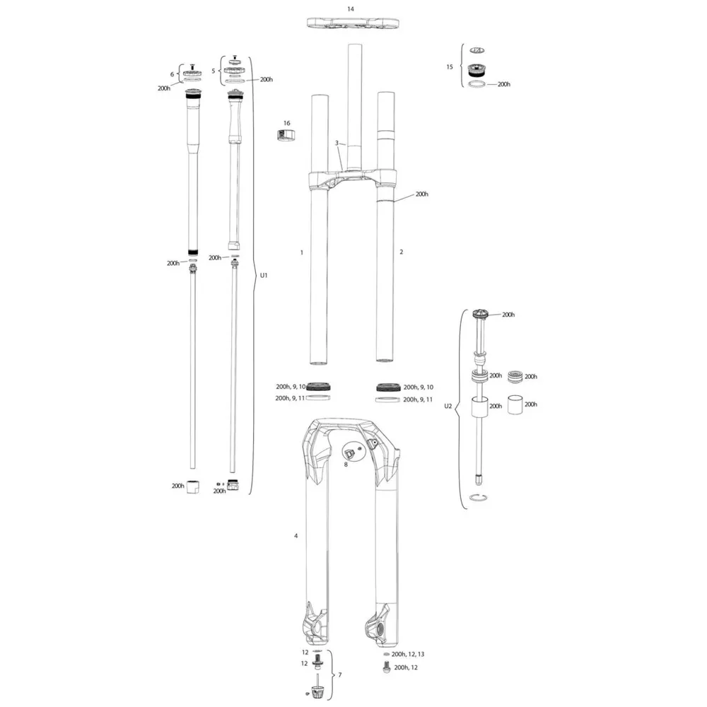 Rock Shox Boxxer C1+ 2019+ Autoc N/in 29´´ 20 X 110 Mm Gaffel Sänks, Black, One Size