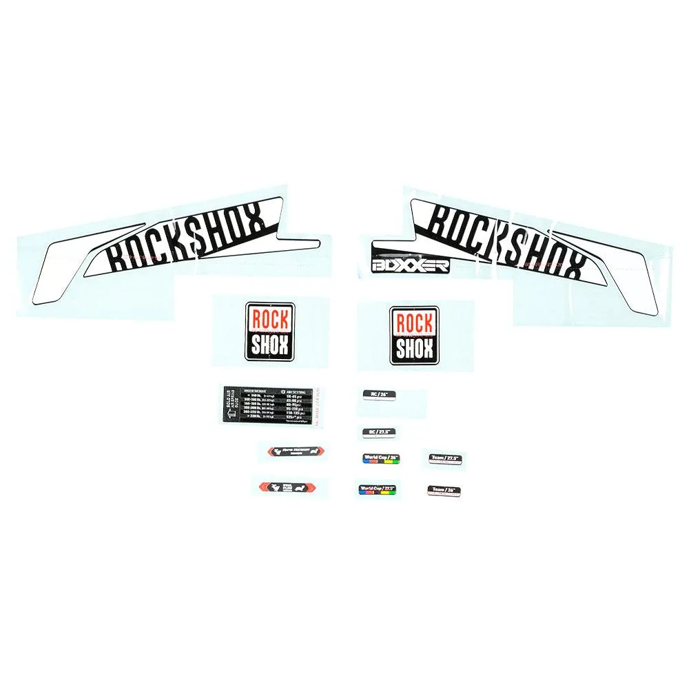 Rock Shox Boxxer Klistermärkesset, White, One Size