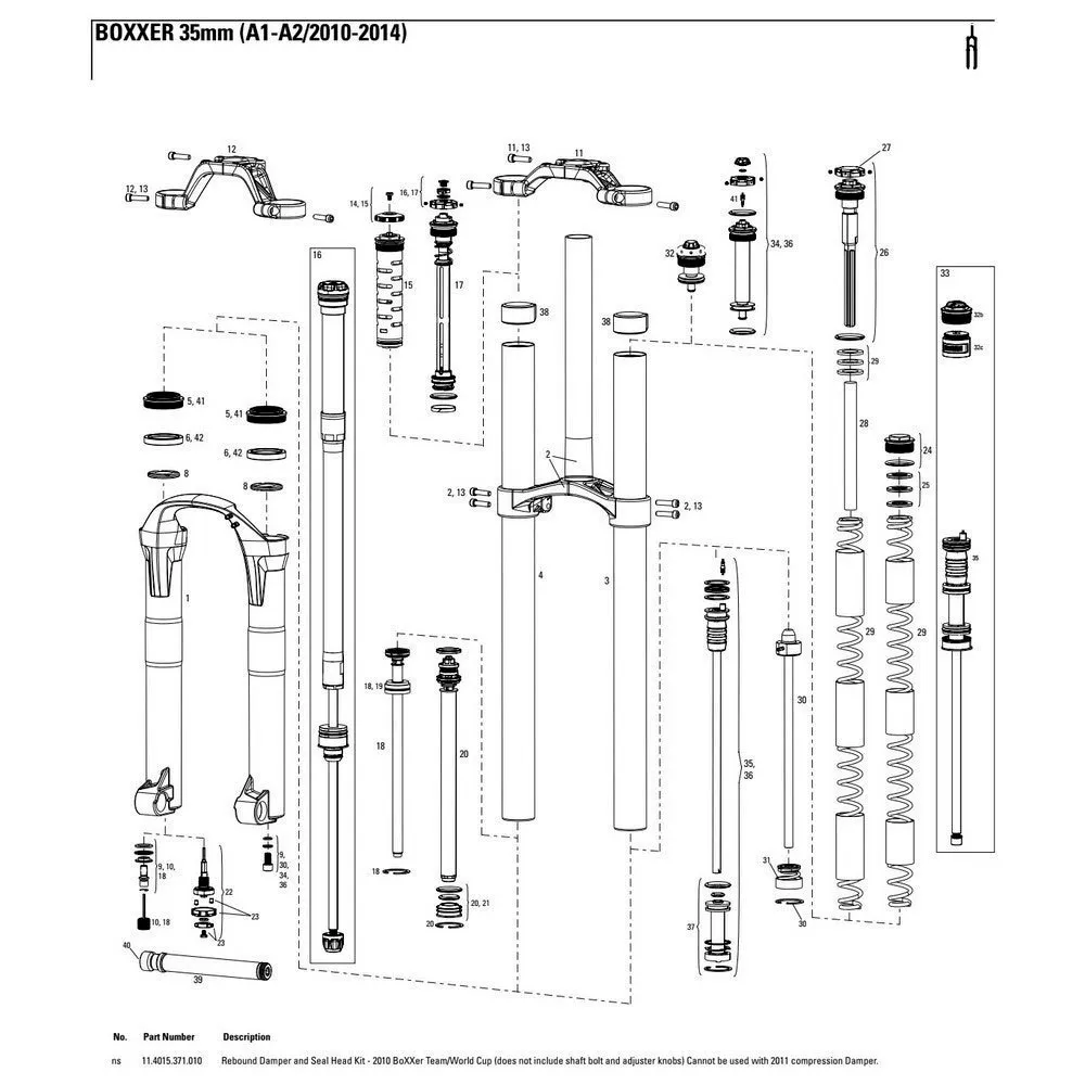 Rock Shox Boxxer Team/world Cup Sealhead Kompressiondämpare, Black, One Size Rock Shox Boxxer Team/world Cup Sealhead Kompressiondämpare, Black, One Size